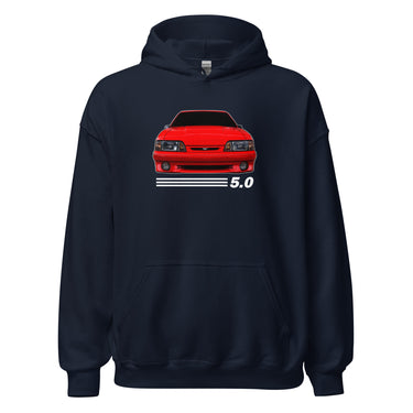 Fox Body Mustang 5.0 Hoodie in Navy